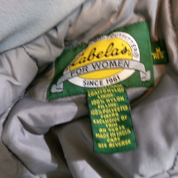 CABELA'S Winter Ski Parka Jacket women M Yellow Gray Canvas Weatherproof Coat - Picture 10 of 10